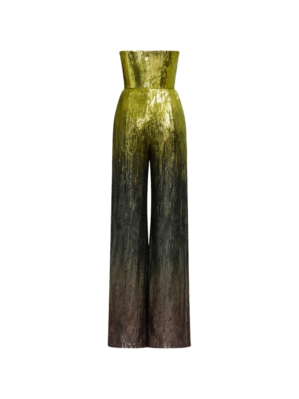 Elie Saab Strapless jumpsuit met pailletten Groen
