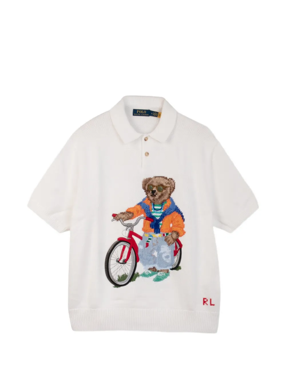 Polo Ralph Lauren Polo Bear knitted polo shirt - Weiß