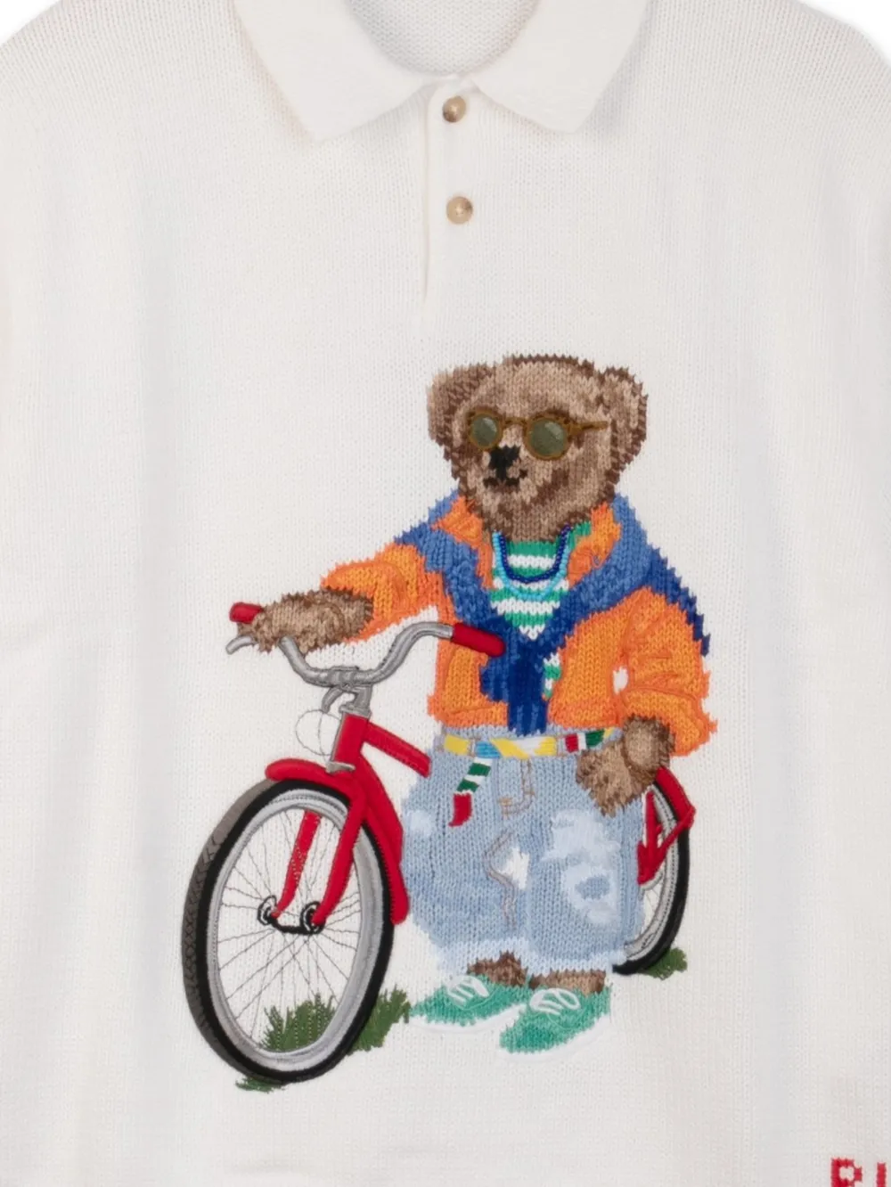 Polo Ralph Lauren Polo Bear gebreid poloshirt Wit