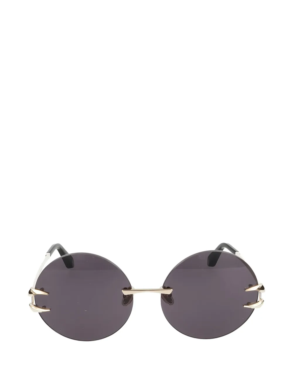 Roberto Cavalli logo-detail round sunglasses - Oro