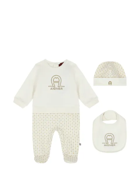 Aigner Kids logo-print babygrow set