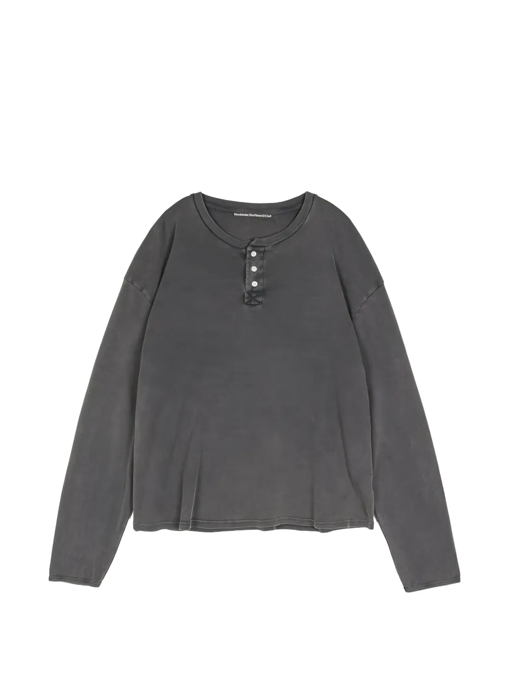 Stockholm Surfboard Club buttoned long-sleeve T-shirt - Nero