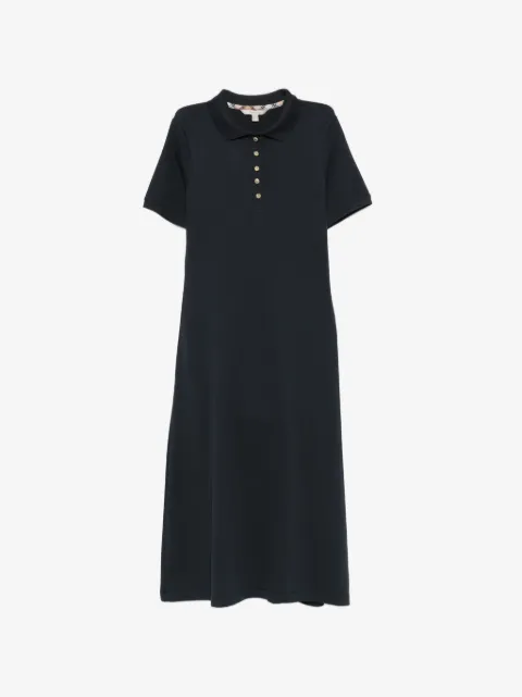 Barbour vestido midi estilo playera tipo polo Celeste
