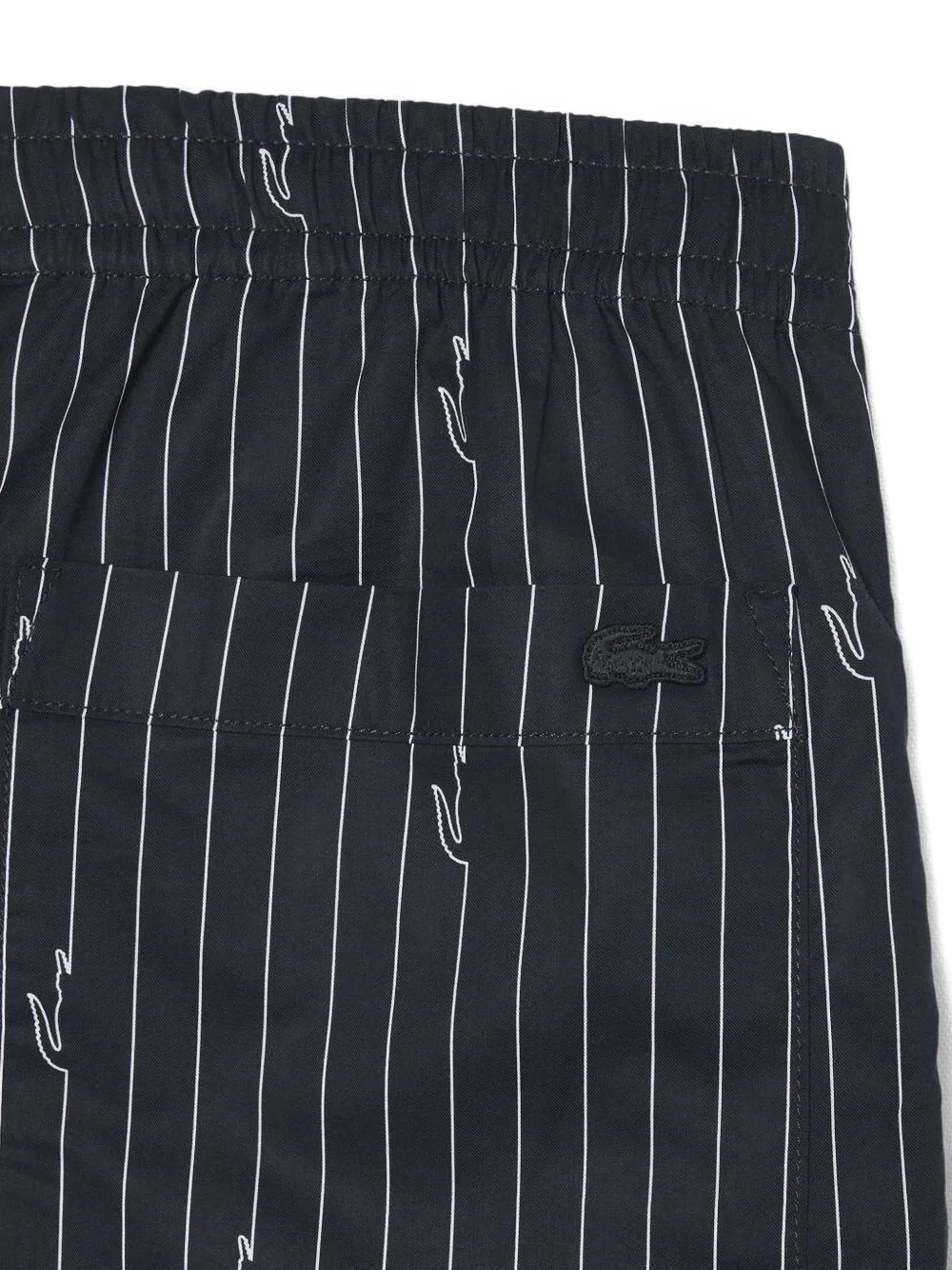 Lacoste Shorts met krokodillenprint Blauw