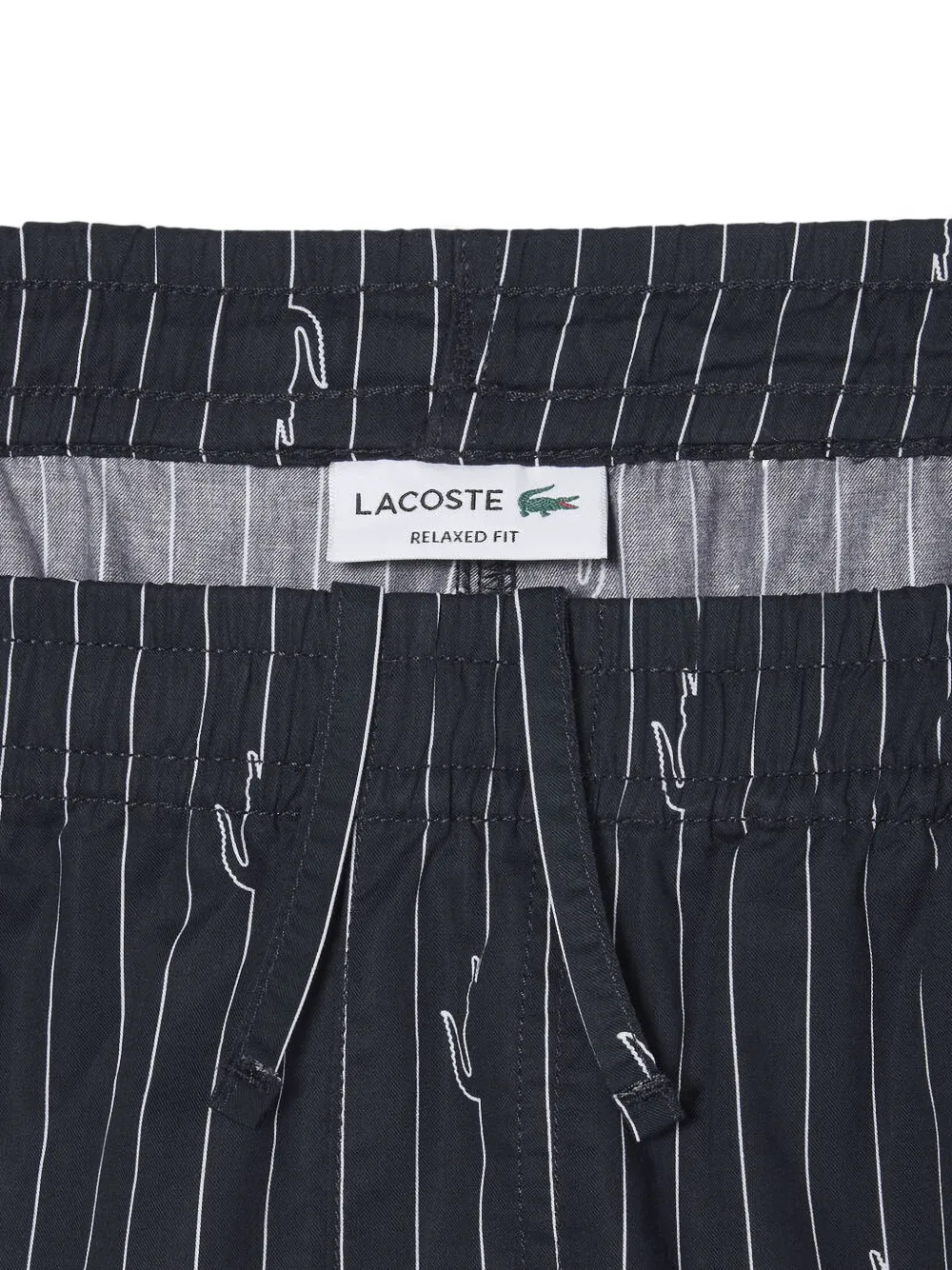 Lacoste Shorts met krokodillenprint Blauw