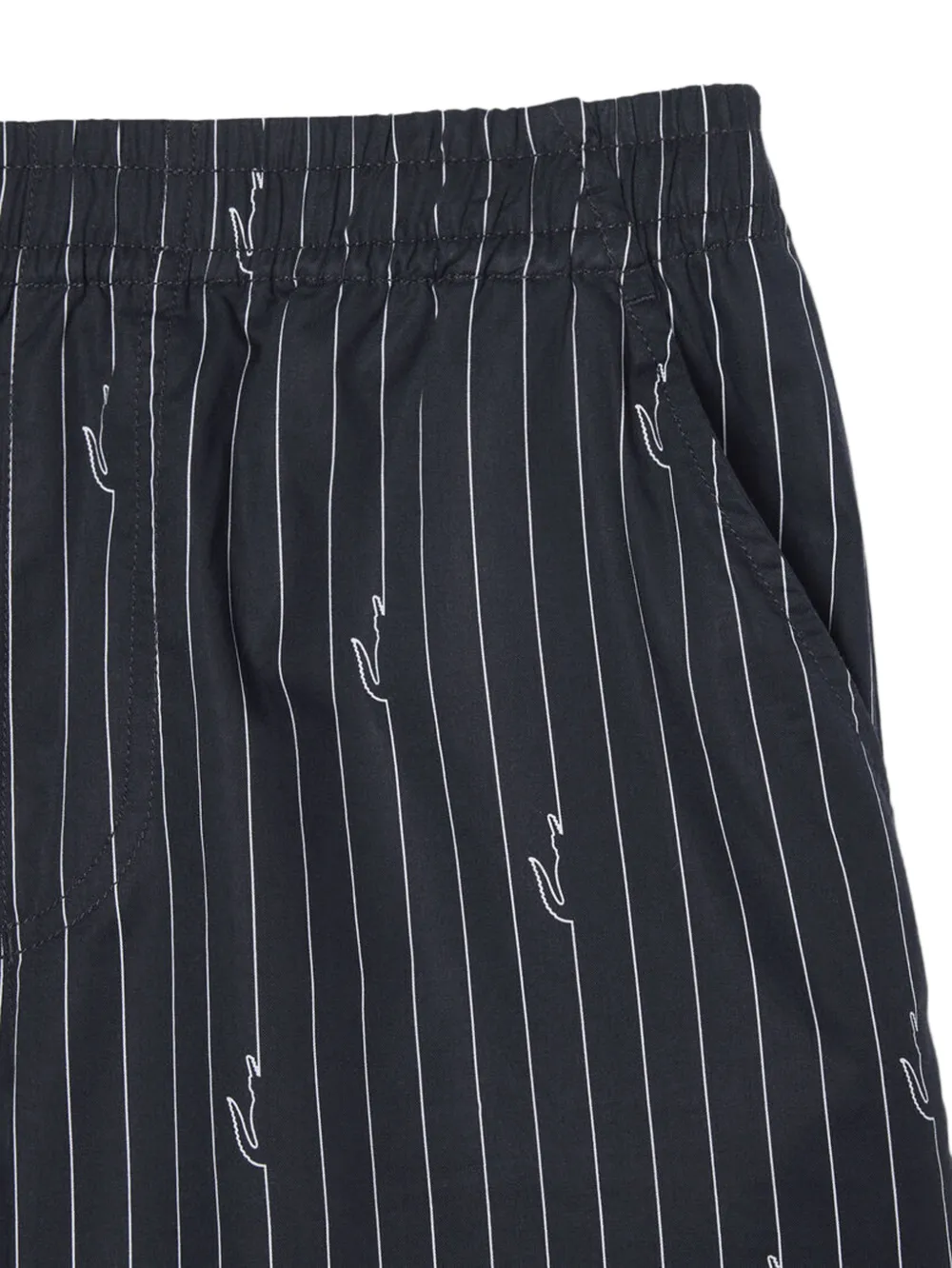 Lacoste Shorts met krokodillenprint Blauw