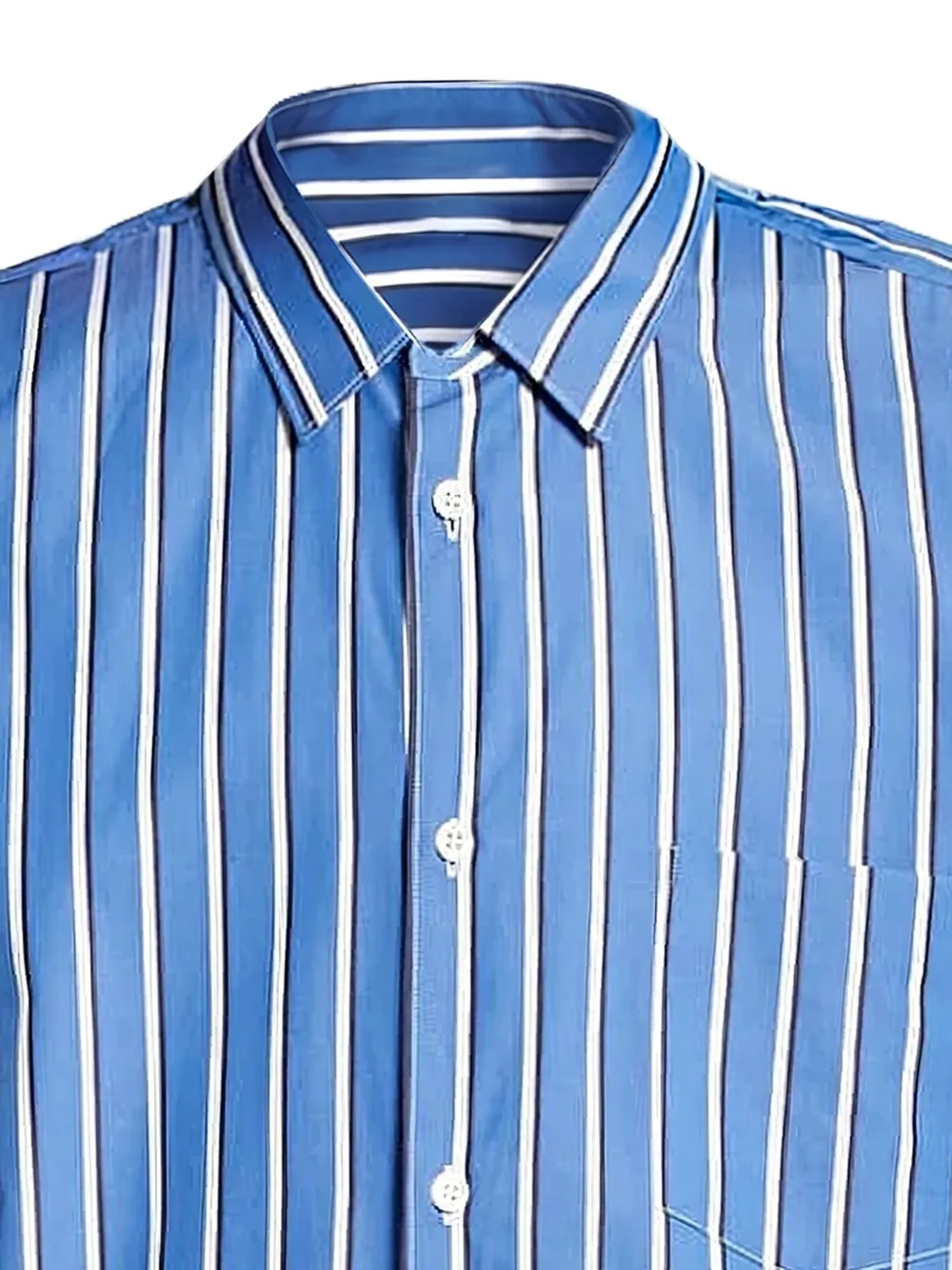 Comme Des Garçons Shirt Gestreept katoenen overhemd Blauw