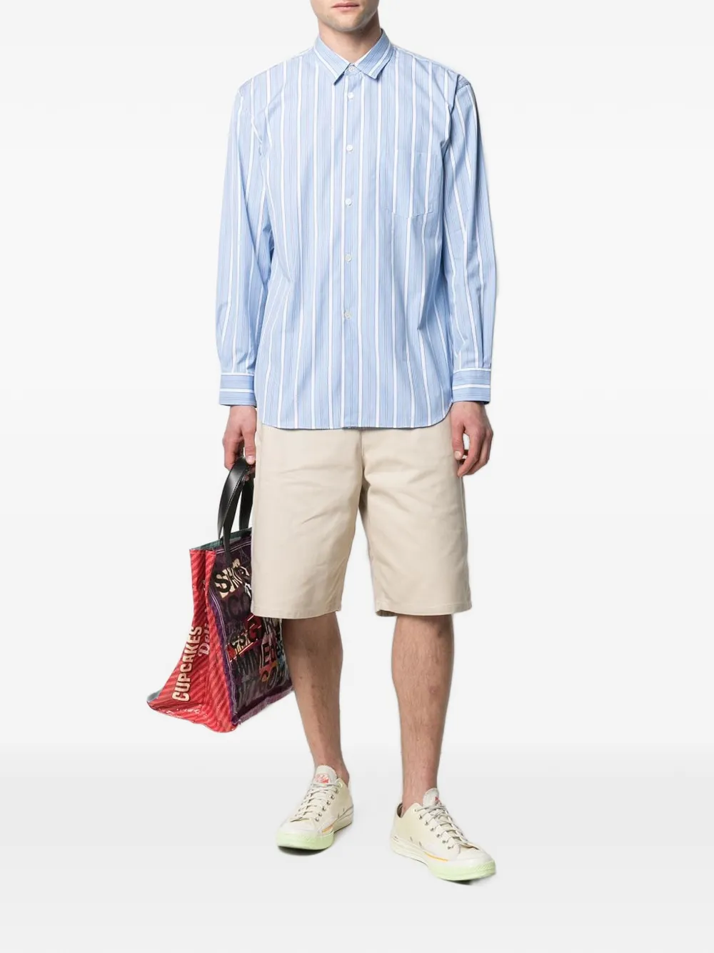 Comme Des Garçons Shirt striped cotton shirt