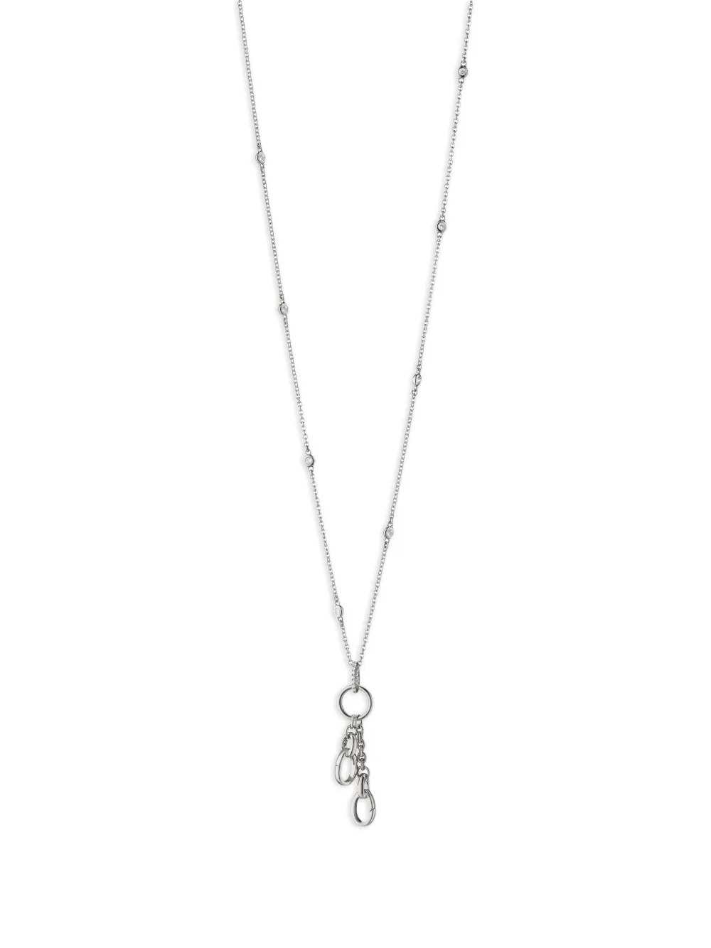MONICA RICH KOSANN circle-charm necklace - Argento
