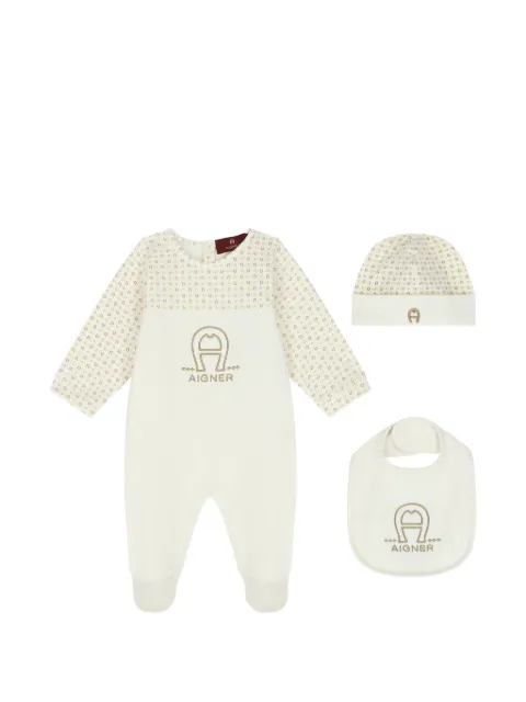Aigner Kids logo-print babygrow set