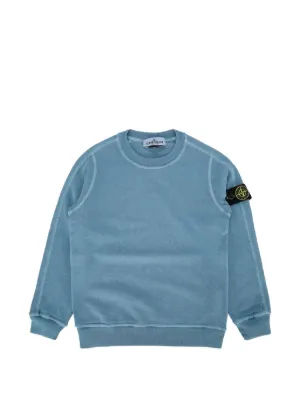 Stone Island Junior ロゴ スウェットシャツ | ブルー | FARFETCH JP