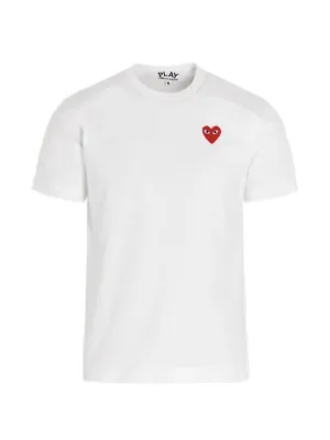 Comme Des Garçons Play ロゴ Tシャツ | ホワイト | FARFETCH JP