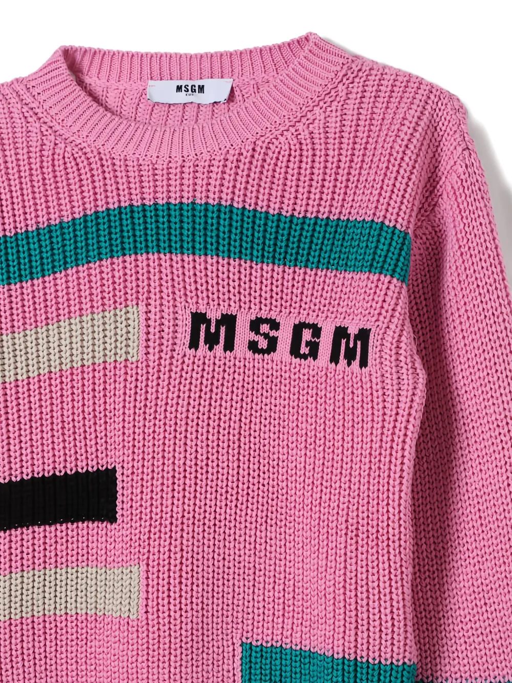  Msgm Kids Pull En Coton - Rose 