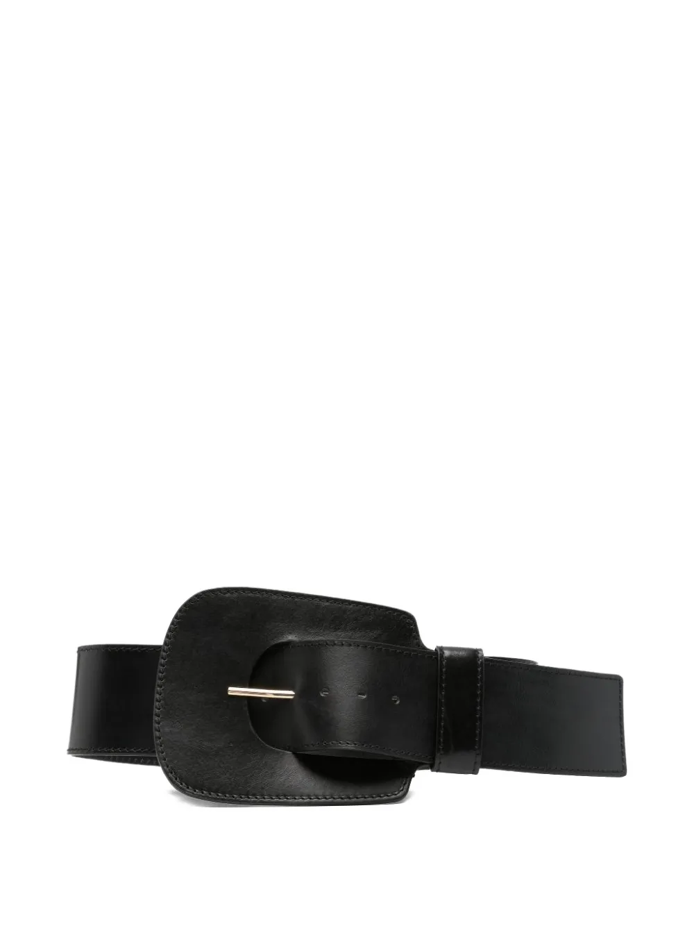 Sportmax statement-buckle leather belt - Nero