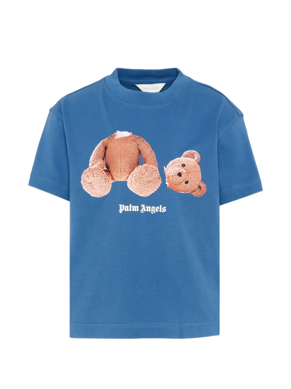 Palm Angels Kids teddy-graphic T-shirt - Blu