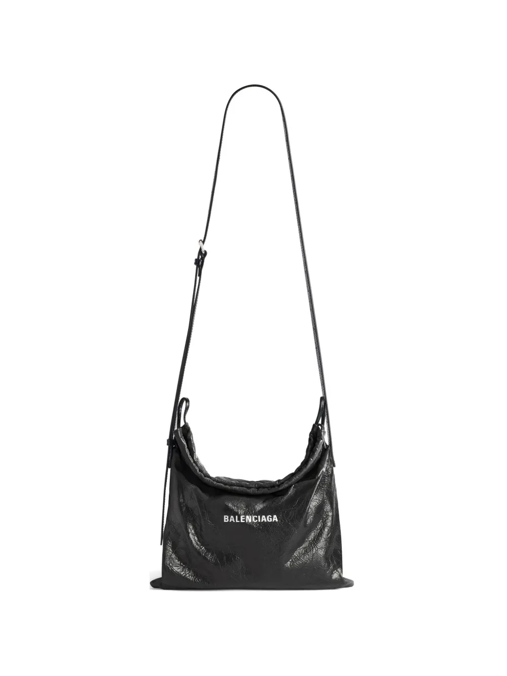 Balenciaga medium leather messenger bag - Nero