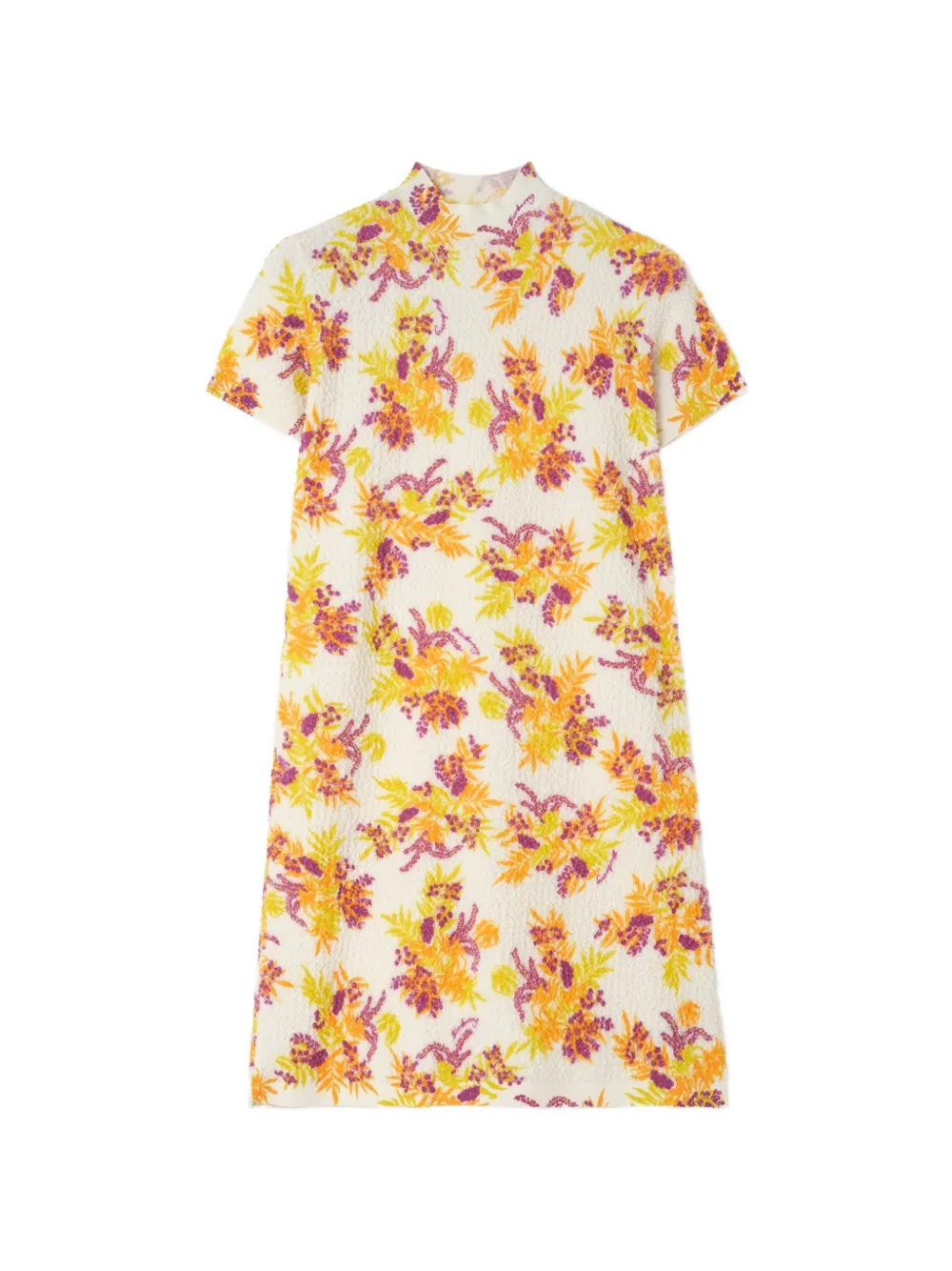 Burberry Floral Cotton-bend Dress in Neutrals, view 2