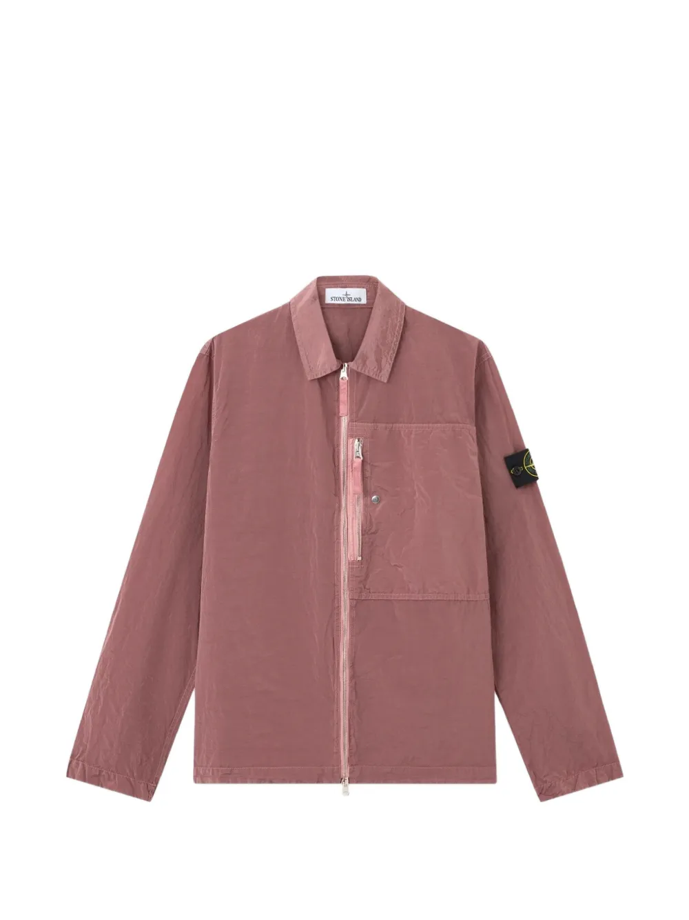Stone Island zip-up shirt jacket - Rosa