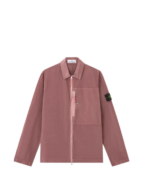 Stone Island ジップアップ シャツジャケット | ピンク | FARFETCH JP