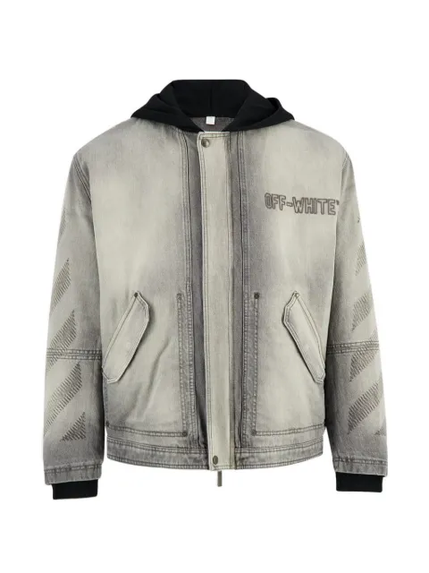 Off-White hooded denim jacket