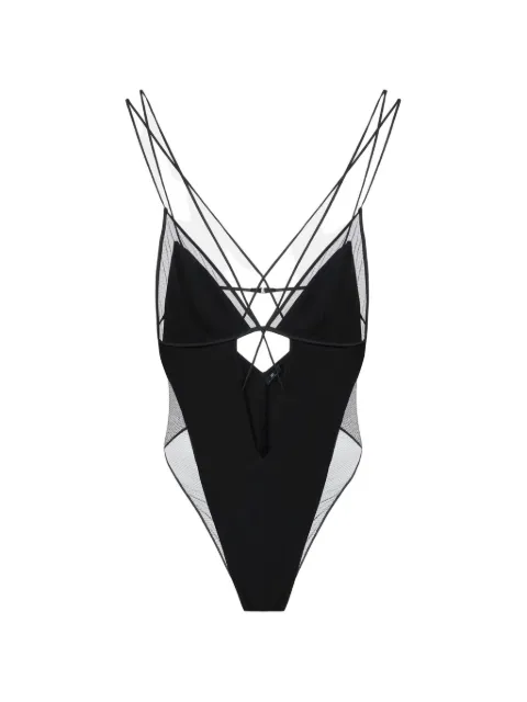 Elisabetta Franchi tulle insert bodysuit