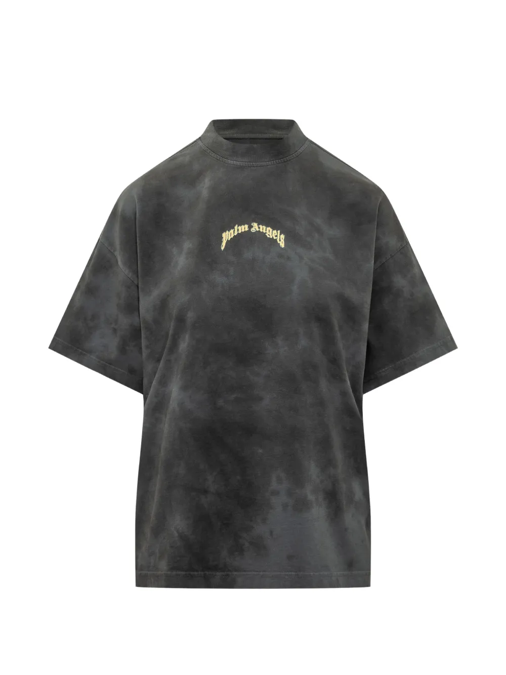 Palm Angels palm-print acid-wash T-shirt - Grau