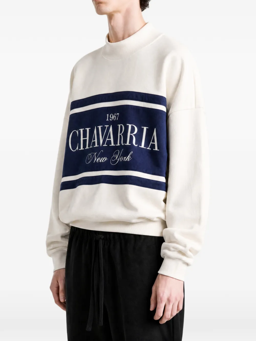 Willy Chavarria Gilroy sweater met ronde hals Wit