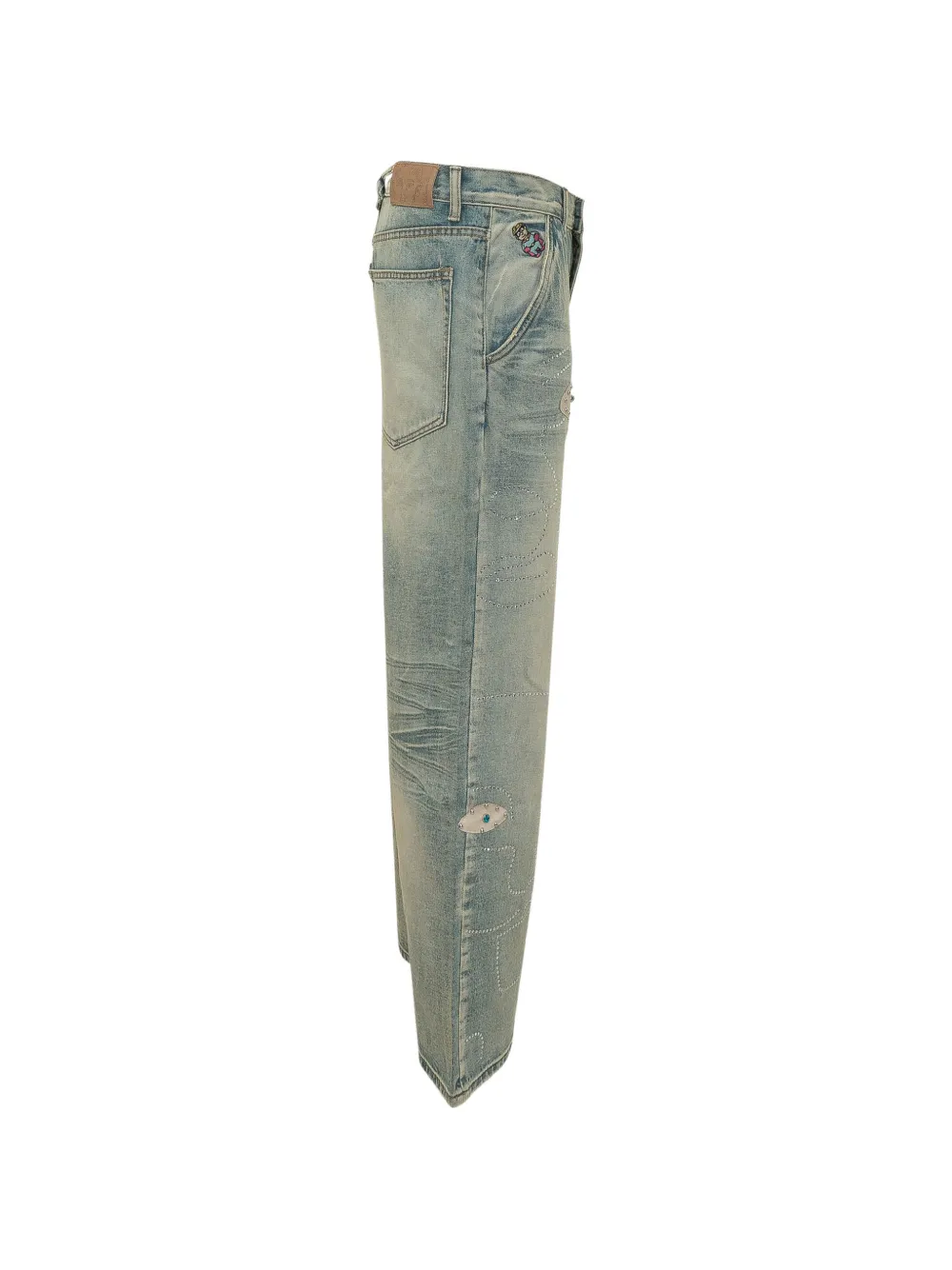  Kidsuper Vaqueros Con Apliques - Azul 
