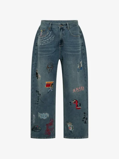 KidSuper jeans con bordado