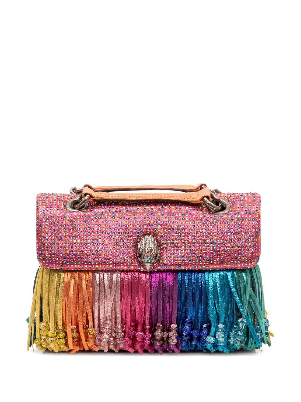 Kurt Geiger London Kensington Fringe shoulder-bag - Rosa