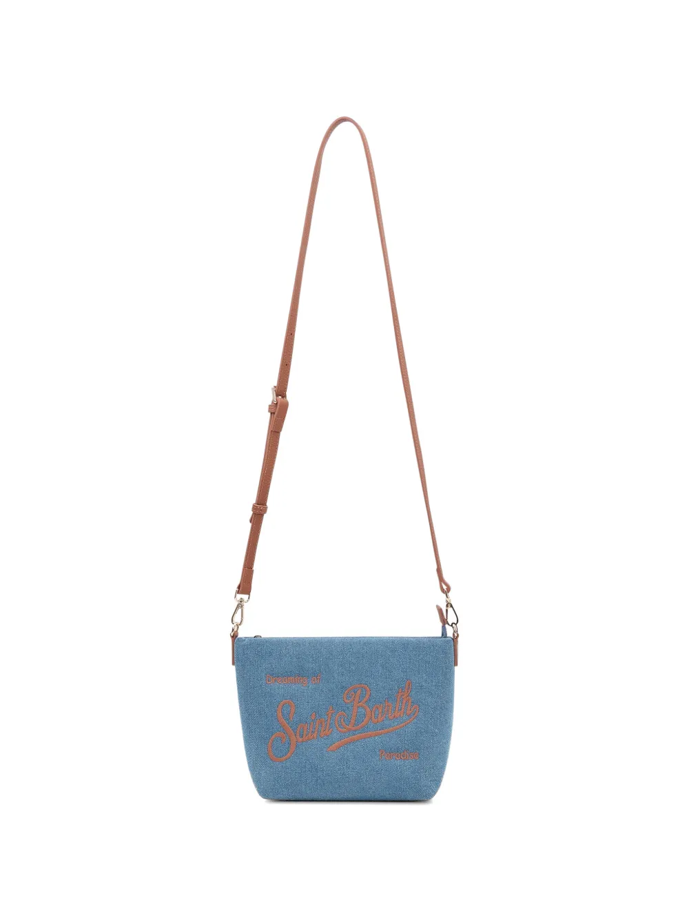 MC2 Saint Barth Aline clutch met borduurwerk Blauw