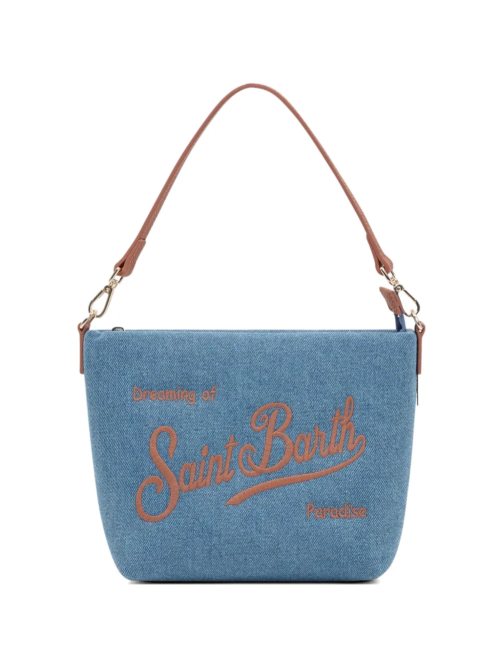 MC2 Saint Barth Aline clutch met borduurwerk Blauw