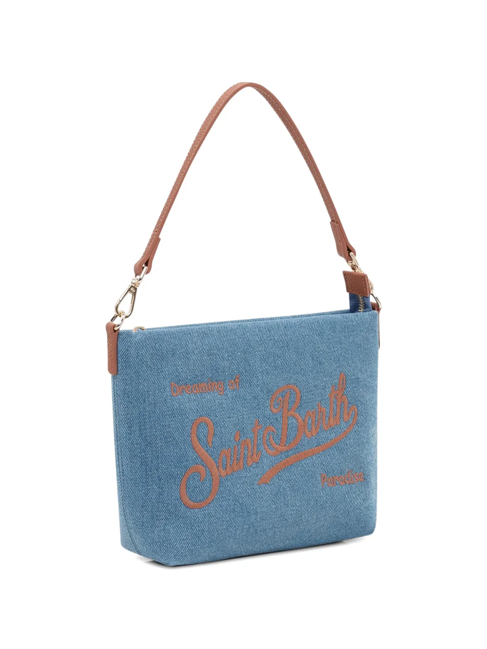 MC2 Saint Barth Aline clutch met borduurwerk Blauw