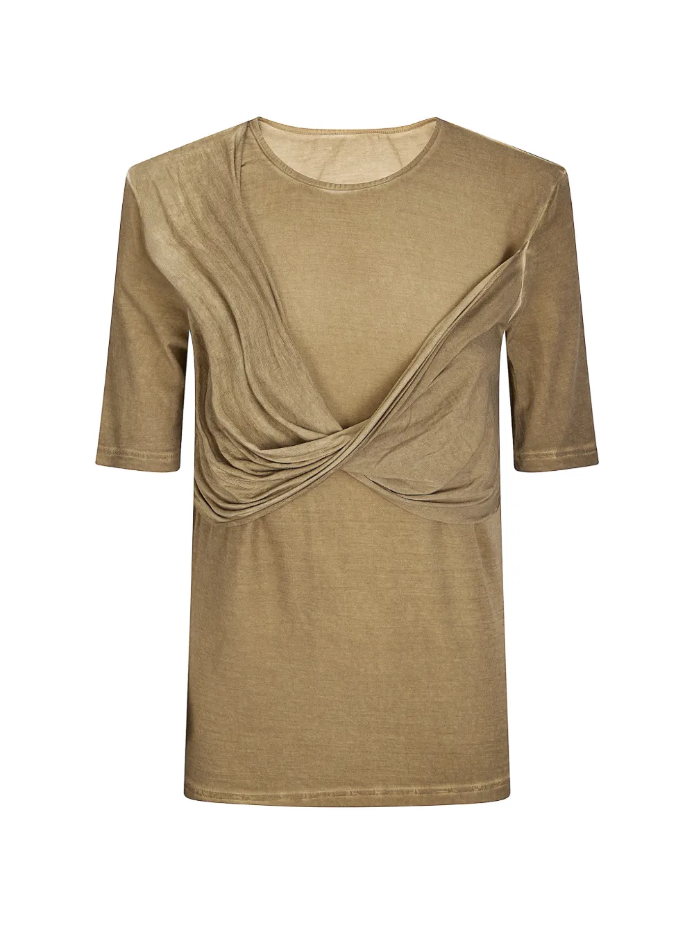 Uma Wang twisted T-shirt - Marrone