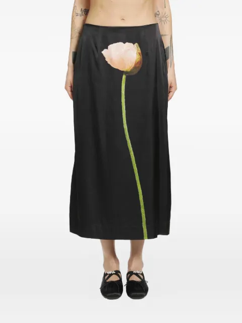 Simone Rocha 포피 모티프 펜슬 스커트