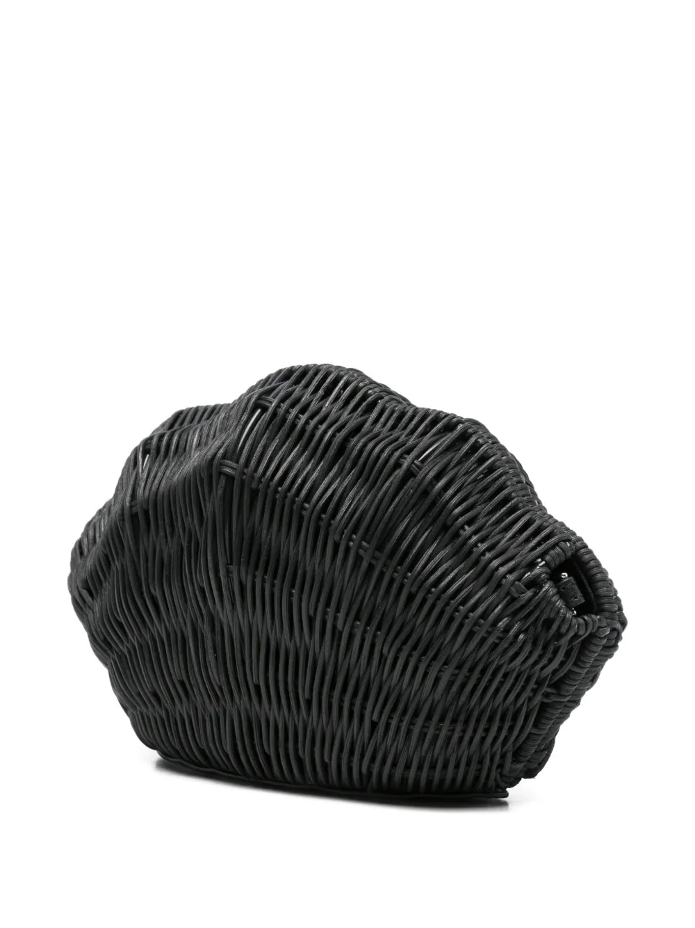 Michael Kors Shelly geweven clutch met schelpvorm Zwart
