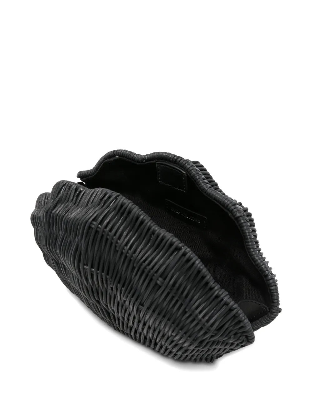 Michael Kors Shelly geweven clutch met schelpvorm Zwart