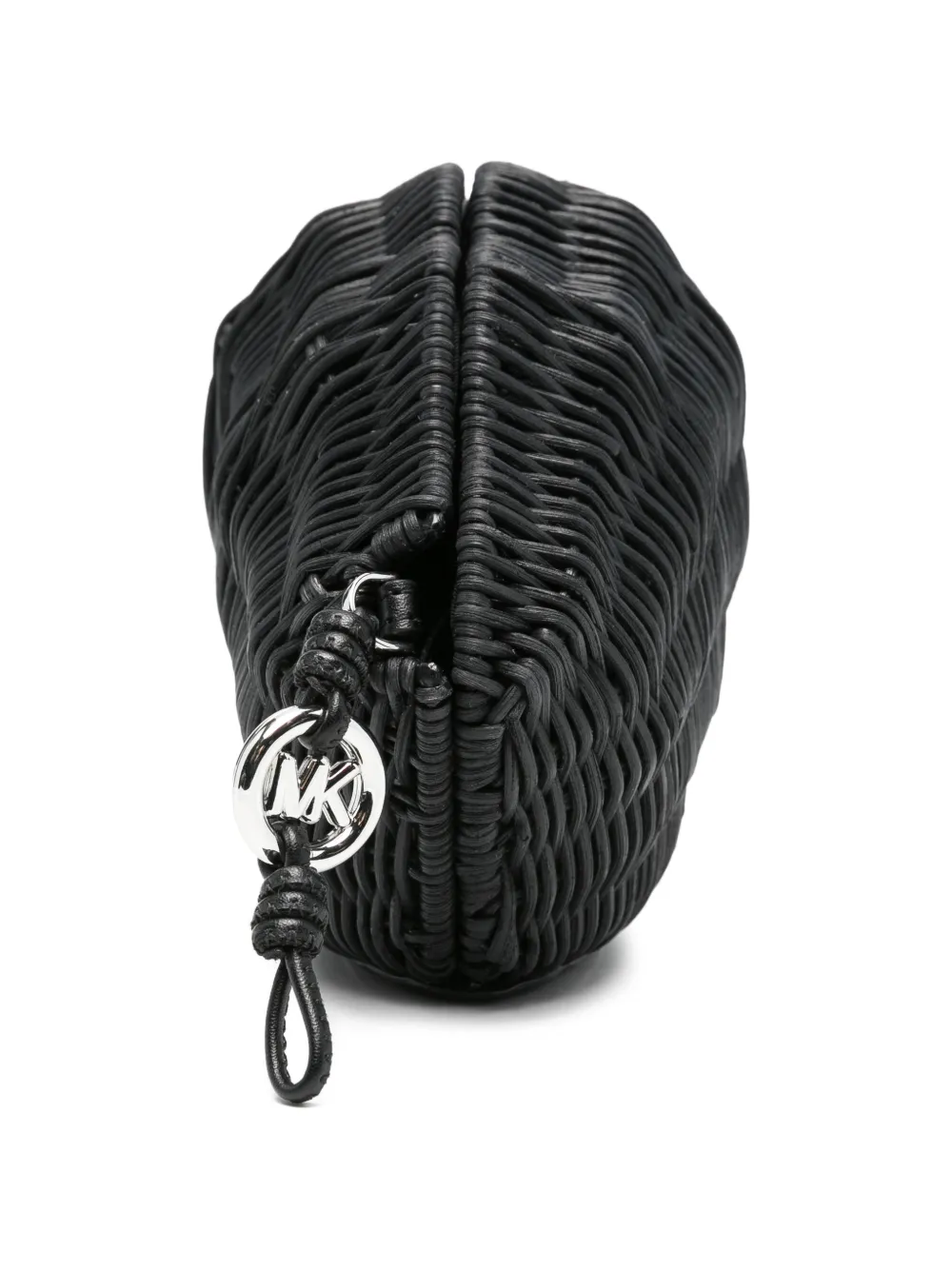 Michael Kors Shelly geweven clutch met schelpvorm Zwart