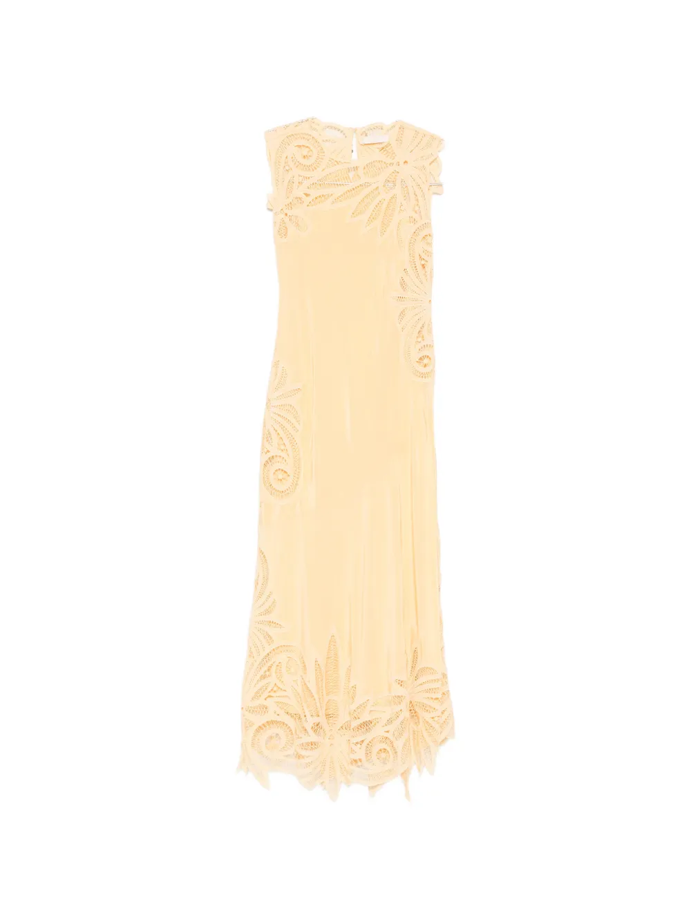 Ulla Johnson Idra lace-detail midi dress - Yellow