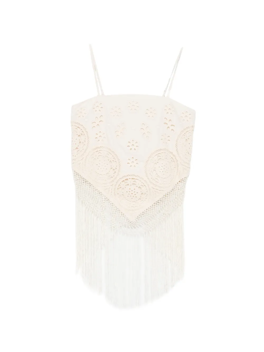 Sea Rafina fringed top - Toni neutri