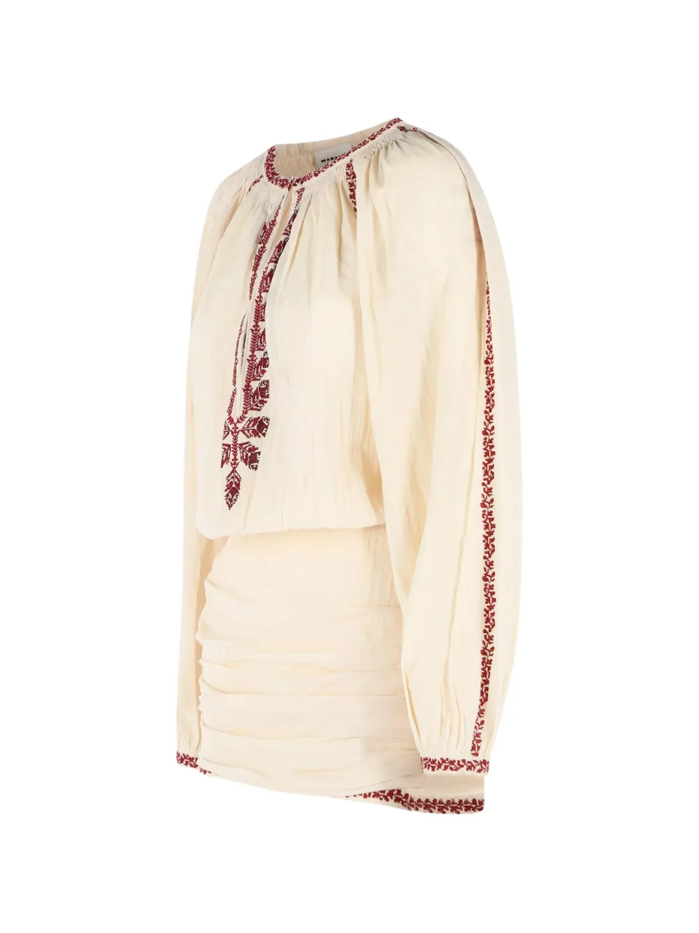  Isabel Marant Ludy Pleated Mini Dress - Neutrals 