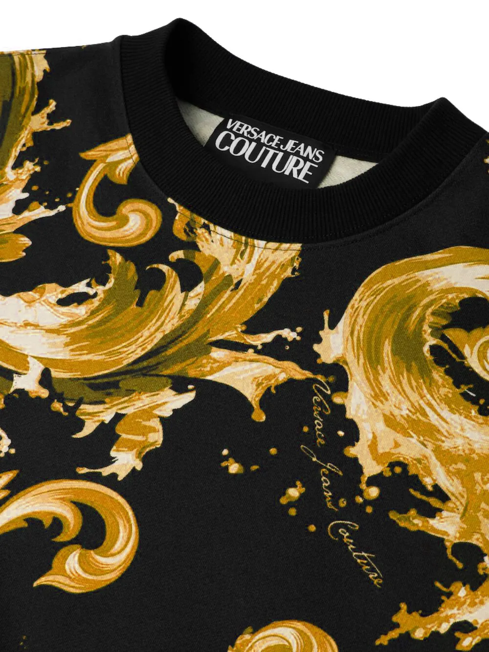 Versace Jeans Couture Sweater met print Zwart