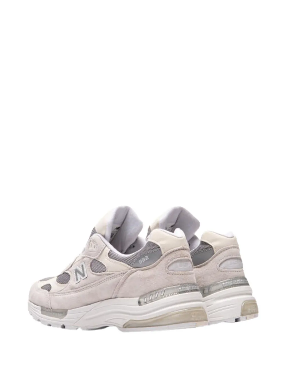  New Balance 992 Mesh Leather Sneakers - Neutrals 