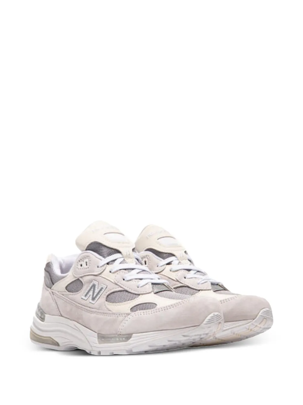  New Balance 992 Mesh Leather Sneakers - Neutrals 