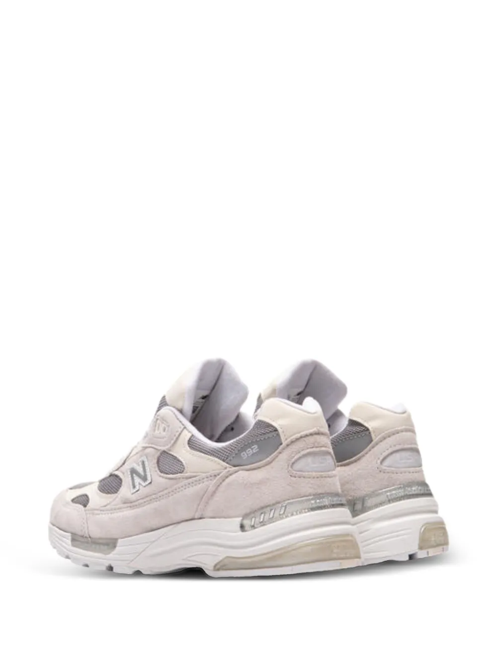 New Balance 992 mesh leren sneakers Beige