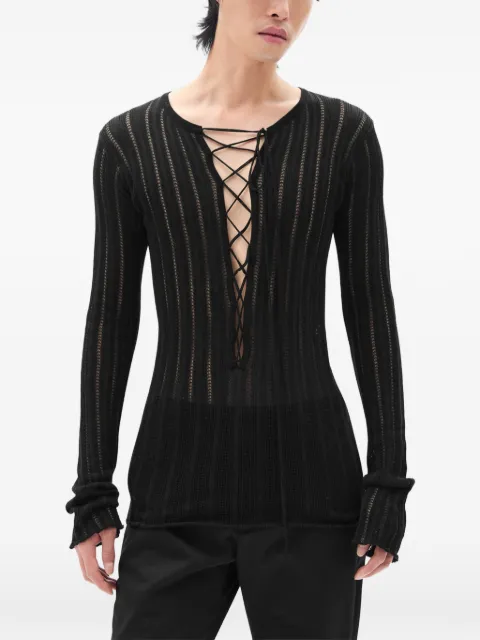 Ann Demeulemeester Kell Pullover mit Schnürung