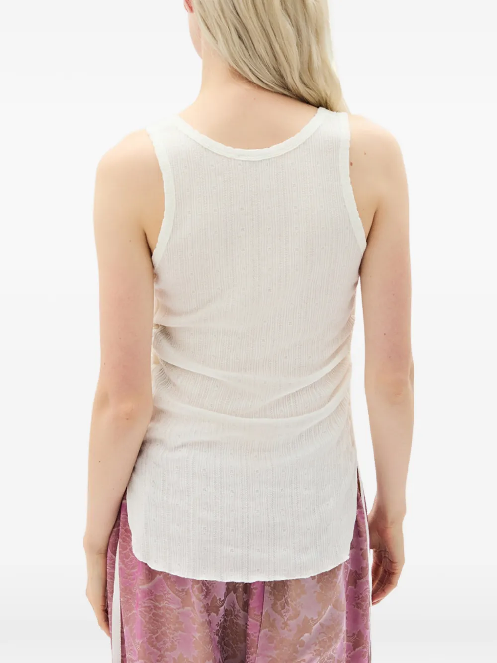 Ann Demeulemeester Mara tanktop met jacquard Wit