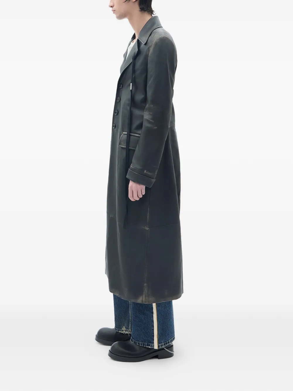 Ann Demeulemeester Ailo jas met ceintuur Zwart