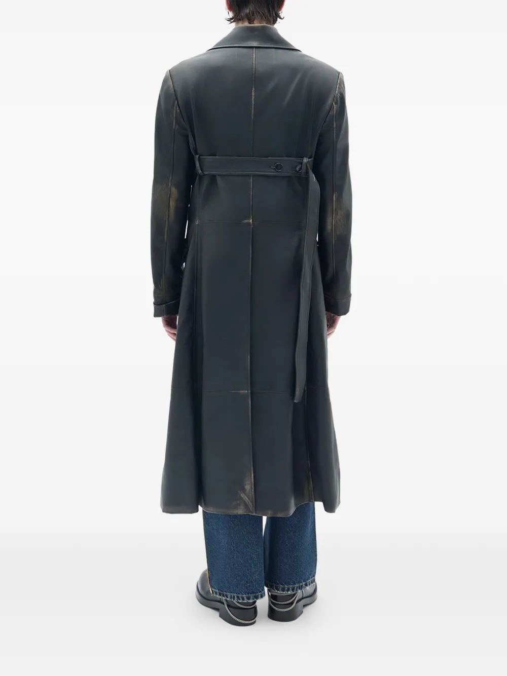 Ann Demeulemeester Ailo jas met ceintuur Zwart