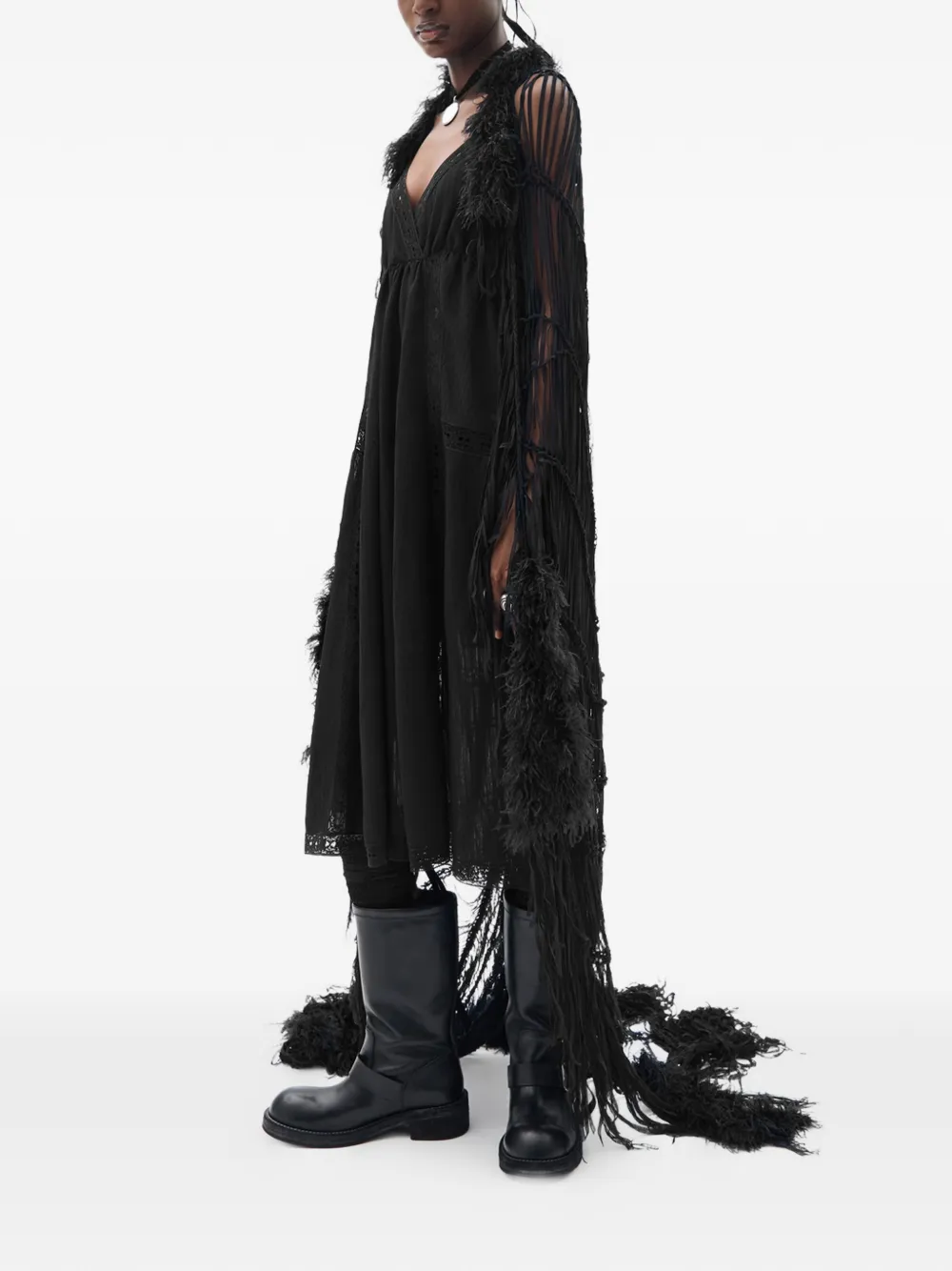 Ann Demeulemeester Elen midi-jurk Zwart